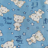 Animal Cotton Fabric – 100% Cotton Poplin, 44” Wide – Animal Nursery Themed Material for Sewing, Quilting, Crafts, Kids Nature Fabric Baby Nursery