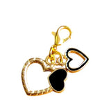 Baby Little Princess Charm Set with Lobster Clasps – Heart Bag Charms, Stitch Marker Accessories, Love Hearts Crown Planner Charms