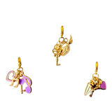 Baby Little Princess Charm Set with Lobster Clasps – Heart Bag Charms, Stitch Marker Accessories, Love Hearts Crown Planner Charms