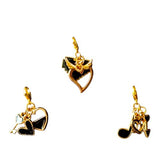 Baby Little Princess Charm Set with Lobster Clasps – Heart Bag Charms, Stitch Marker Accessories, Love Hearts Crown Planner Charms