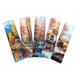 Autumn & Halloween Bookmark Set – Gothic Cute Witch, Pumpkin & Fall Designs Art Bookmarks for Readers, Journals & Gifts Spooky Cozy Academia Stationery
