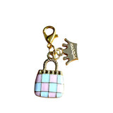 Baby Little Princess Charm Set with Lobster Clasps – Heart Bag Charms, Stitch Marker Accessories, Love Hearts Crown Planner Charms