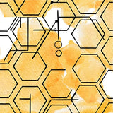 Bee Print Fabric – 100% Cotton Poplin, 44” Wide – Bee Themed Material for Sewing, Quilting, Crafts, Floral Nature Fabric