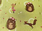 Animal Cotton Fabric – 100% Cotton Poplin, 44” Wide – Animal Nursery Themed Material for Sewing, Quilting, Crafts, Kids Nature Fabric Baby Nursery