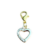 Baby Little Princess Charm Set with Lobster Clasps – Heart Bag Charms, Stitch Marker Accessories, Love Hearts Crown Planner Charms