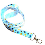 2cm Wide Satin Bees on White Lanyard