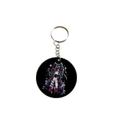 Anime Style Gothic Girl Keyring – Cute Dark Kawaii Acrylic Keychain – Alternative Aesthetic Bag Charm for Anime & Manga Fans