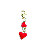 Baby Little Princess Charm Set with Lobster Clasps – Heart Bag Charms, Stitch Marker Accessories, Love Hearts Crown Planner Charms