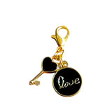 Baby Little Princess Charm Set with Lobster Clasps – Heart Bag Charms, Stitch Marker Accessories, Love Hearts Crown Planner Charms