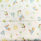 Animal Cotton Fabric – 100% Cotton Poplin, 44” Wide – Animal Nursery Themed Material for Sewing, Quilting, Crafts, Kids Nature Fabric Baby Nursery
