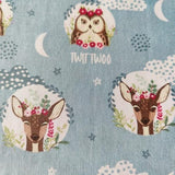 Animal Cotton Fabric – 100% Cotton Poplin, 44” Wide – Animal Nursery Themed Material for Sewing, Quilting, Crafts, Kids Nature Fabric Baby Nursery