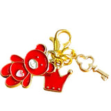 Baby Little Princess Charm Set with Lobster Clasps – Heart Bag Charms, Stitch Marker Accessories, Love Hearts Crown Planner Charms
