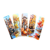 Autumn & Halloween Bookmark Set – Gothic Cute Witch, Pumpkin & Fall Designs Art Bookmarks for Readers, Journals & Gifts Spooky Cozy Academia Stationery