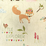 Animal Cotton Fabric – 100% Cotton Poplin, 44” Wide – Animal Nursery Themed Material for Sewing, Quilting, Crafts, Kids Nature Fabric Baby Nursery