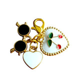 Baby Little Princess Charm Set with Lobster Clasps – Heart Bag Charms, Stitch Marker Accessories, Love Hearts Crown Planner Charms