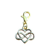Baby Little Princess Charm Set with Lobster Clasps – Heart Bag Charms, Stitch Marker Accessories, Love Hearts Crown Planner Charms