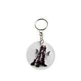 Anime Style Gothic Girl Keyring – Cute Dark Kawaii Acrylic Keychain – Alternative Aesthetic Bag Charm for Anime & Manga Fans