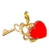 Baby Little Princess Charm Set with Lobster Clasps – Heart Bag Charms, Stitch Marker Accessories, Love Hearts Crown Planner Charms