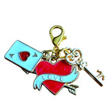 Baby Little Princess Charm Set with Lobster Clasps – Heart Bag Charms, Stitch Marker Accessories, Love Hearts Crown Planner Charms