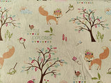 Animal Cotton Fabric – 100% Cotton Poplin, 44” Wide – Animal Nursery Themed Material for Sewing, Quilting, Crafts, Kids Nature Fabric Baby Nursery