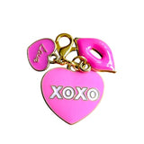 Baby Little Princess Charm Set with Lobster Clasps – Heart Bag Charms, Stitch Marker Accessories, Love Hearts Crown Planner Charms