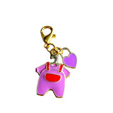 Baby Little Princess Charm Set with Lobster Clasps – Heart Bag Charms, Stitch Marker Accessories, Love Hearts Crown Planner Charms